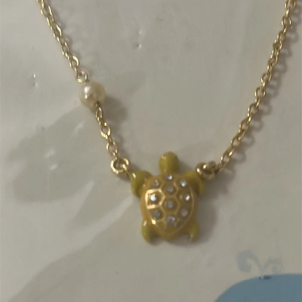 Dolphin and Turtle Bling Necklace for Child NEW
